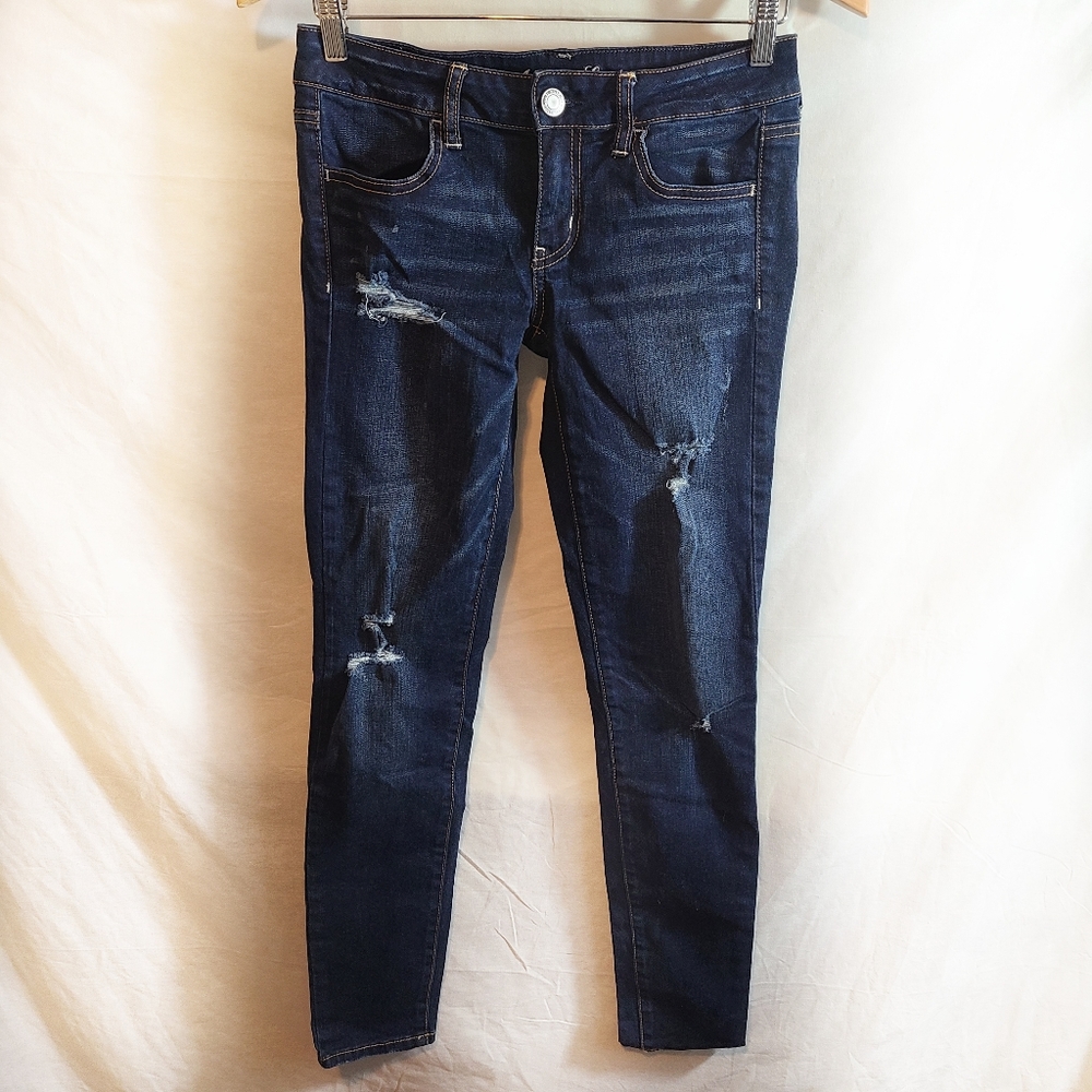 American Eagle Outfitters Super Stretch Disstressed Denim Jeans - Picture 1 of 8